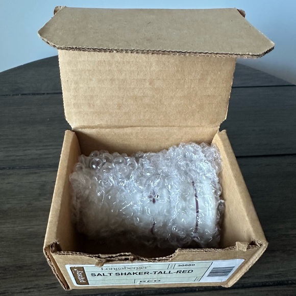 Longaberger Red and White Salt Shaker - Picture 3 of 6